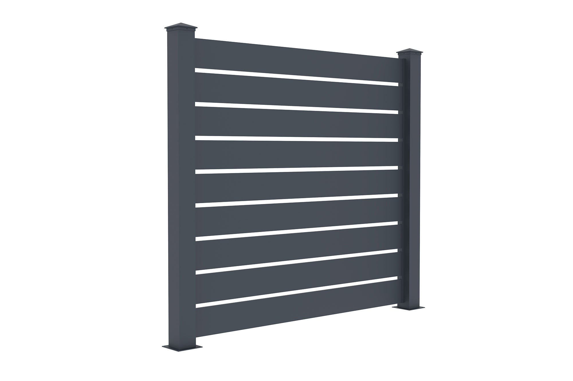 Kit clôture aluminium pleine VOGEL – H.170 cm – L.1,90 m – gris anthracite – kit complet - 6