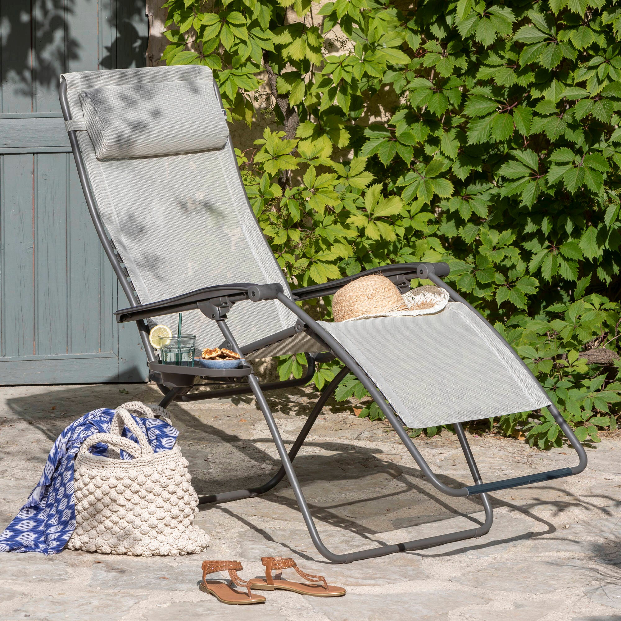 Fauteuil Relax Lafuma Zéro Gravité XL - Transat Pliable Matelassé - Fabrication Française - RSX Clip XL