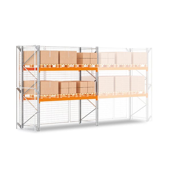 Rack palette sécurisé 2 niveaux - Hauteur 3000mm - Longueur 1825mm ...