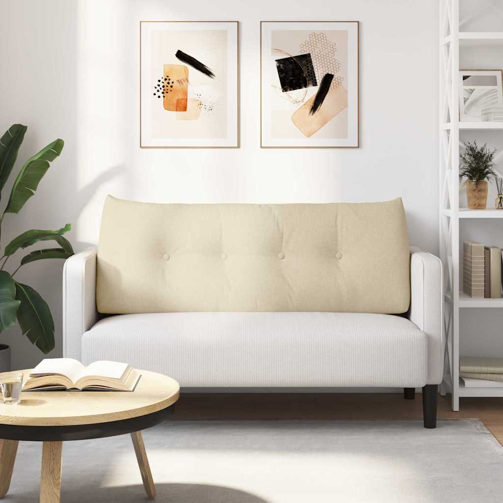 Coussin de Dos Crème 120 x 24 x 50 cm tissu vidaXL - 5