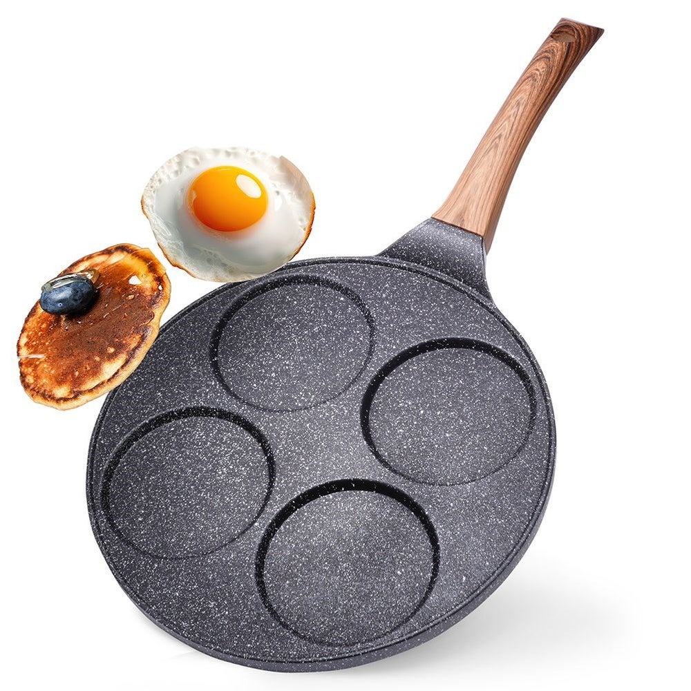 Patelnia do jajek granitowa 4 otwory BLACK&amp;WOOD 26 cm