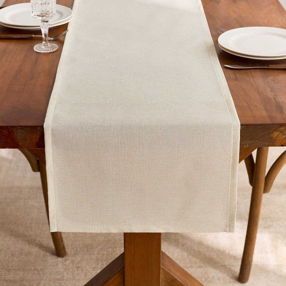 Camino de mesa lavable color beige, ideal para otoño, decoración del hogar, fiestas y celebraciones, 30 x 140 cm. - 6