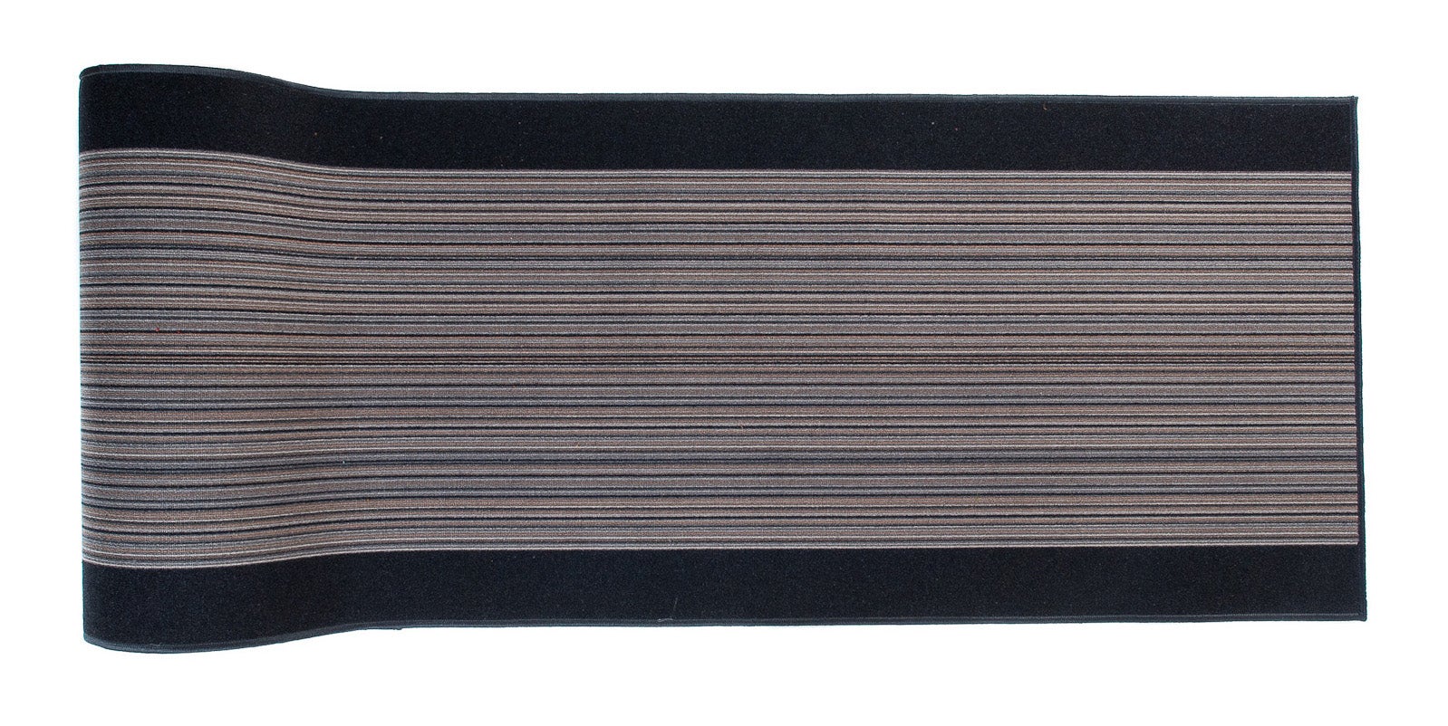 TAPISO Antidérapant Tapis de Couloir Passage Moderne Gris Basalt Rayures Fin 67 x 160 cm - 3