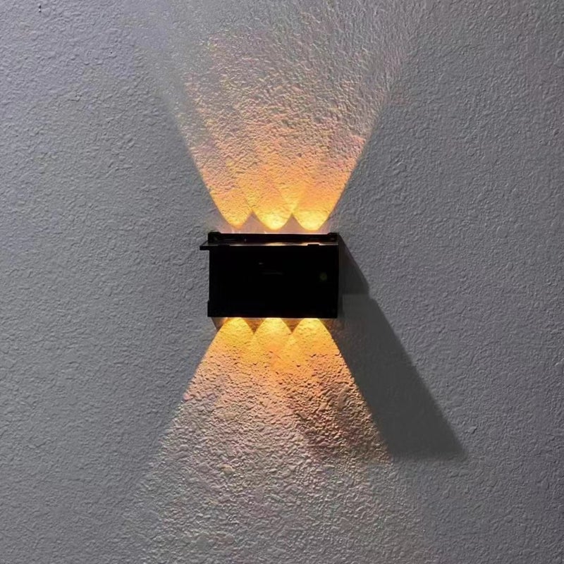 Solarna lampa ścienna Ciepłe światło z 6 diodami LED 10W 2000mAH