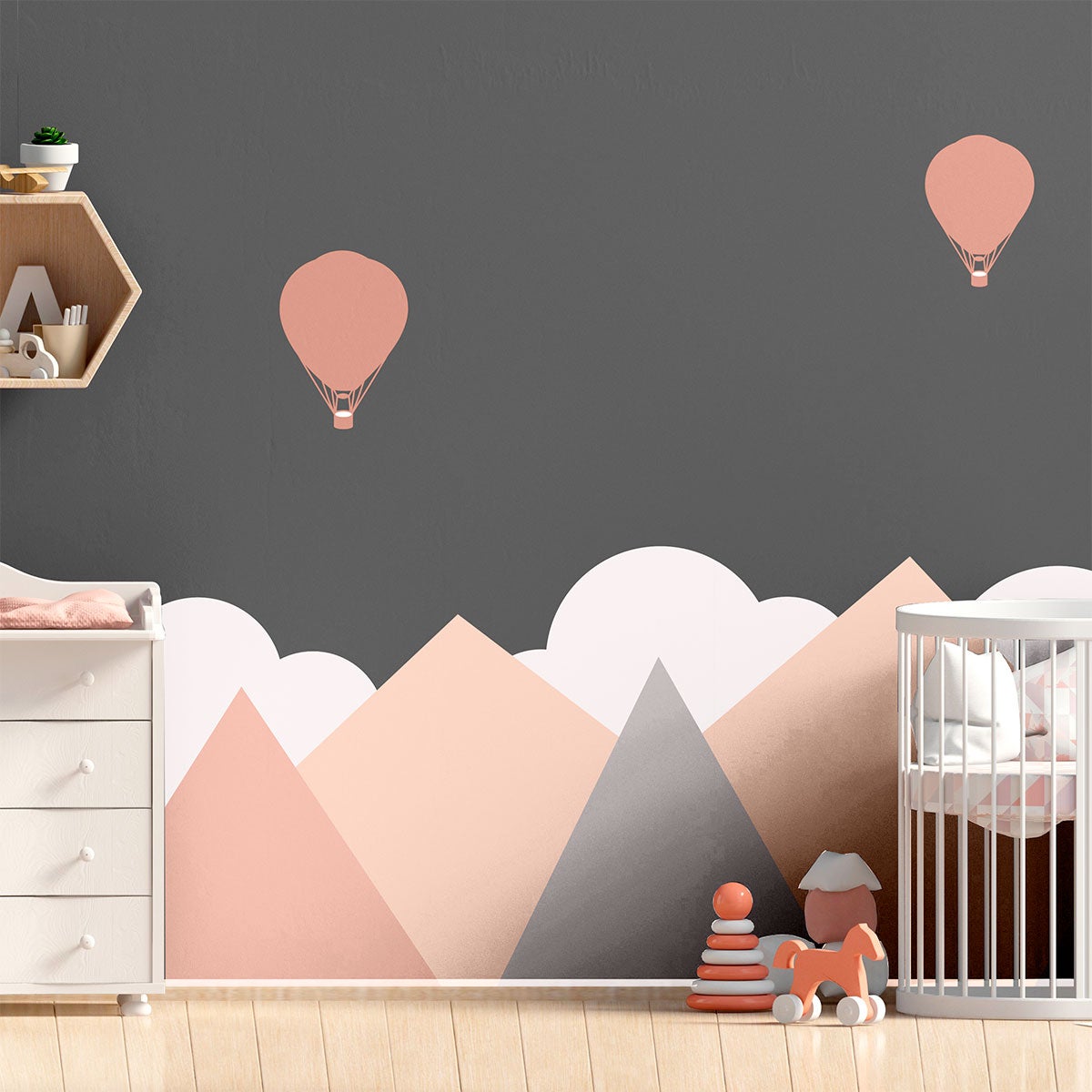 Adesivi bambino giganti montagne scandinave Stockholm - Sticker adesivo - adesivi murali - 50x65cm - 3