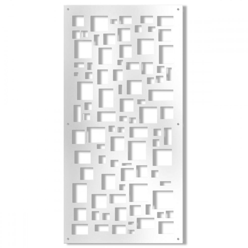 LOSOWY - Panel perforowany PCV - DASZEK PRZECIWSŁONECZNY 98x198 cm BIAŁY Grubość 1 cm