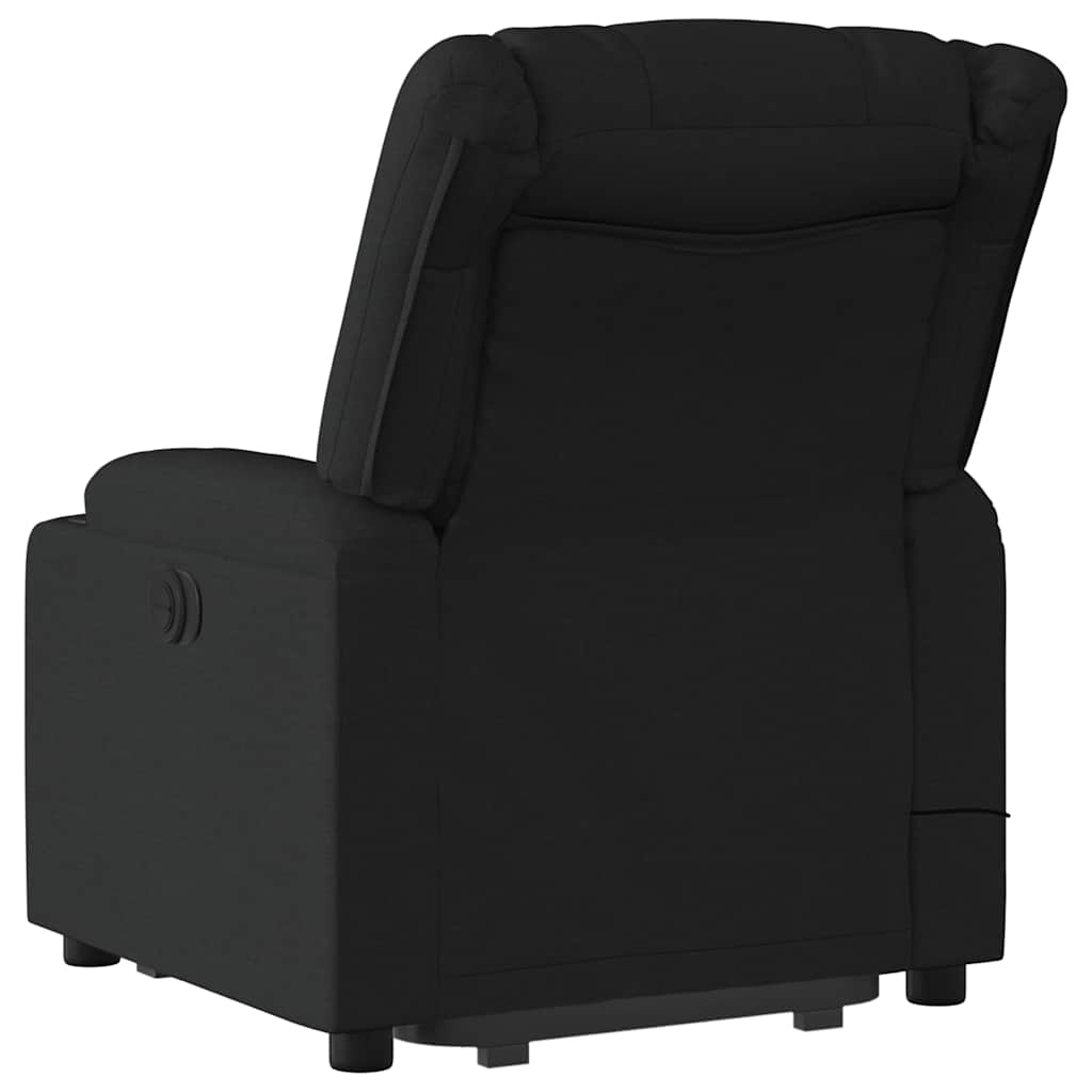 Fauteuil de massage inclinable Noir Tissu - 5