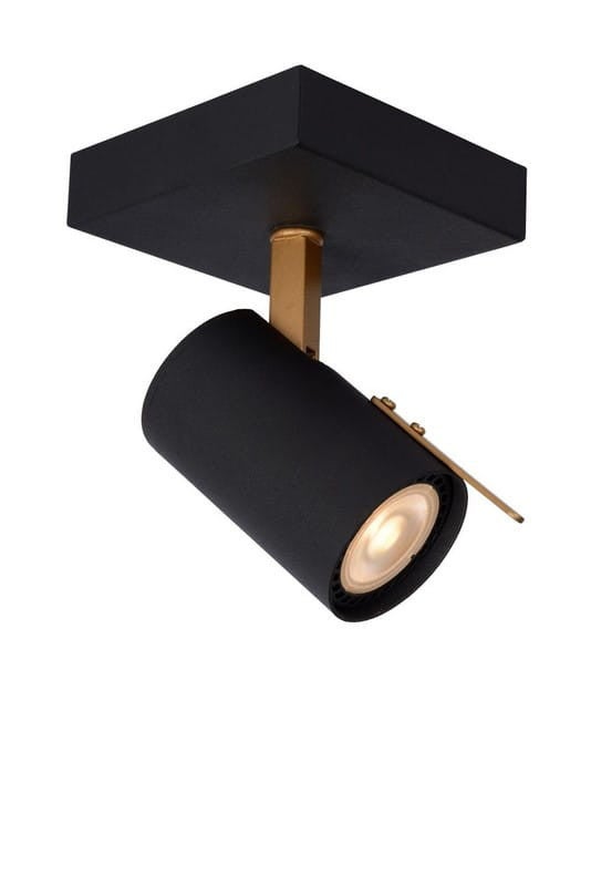 Kinkiet GRONY czarny-mosiądz-złoty 1xGU10x5W metal wym:15x10x10cm IP20 Lucide