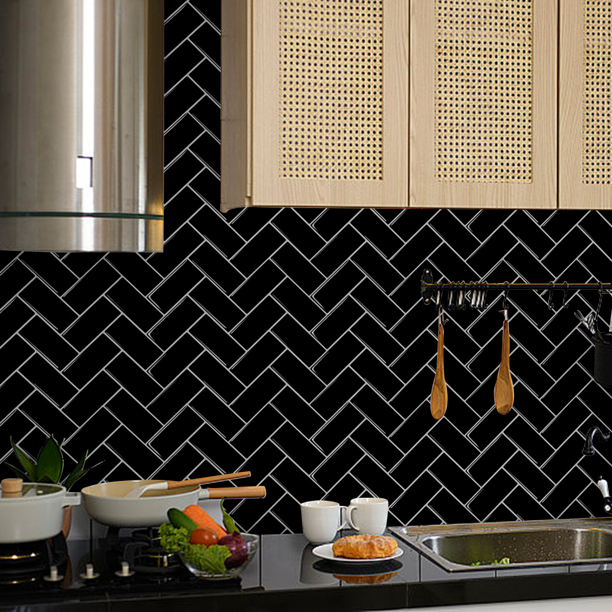 10 naklejek ściennych imitujących płytki, bez kleju, wodoodporne naklejki ścienne imitujące płytki, do kuchni, łazienek i na balkony