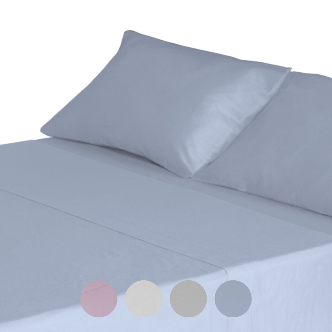 Juego Sábanas Tres Piezas 100% Algodón Azul Cama 105cm Donegal Collections - 4