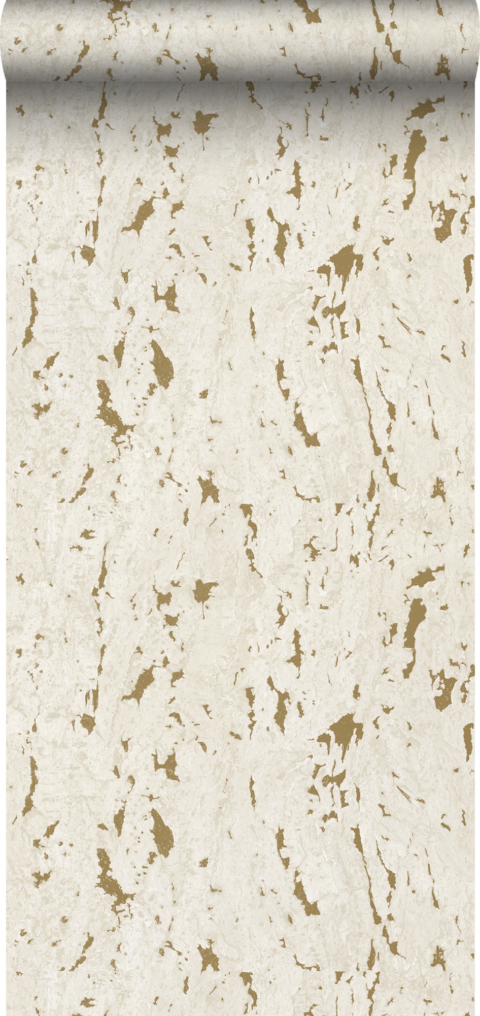 Papel pintado corcho blanquecino y oro - 50 x 900 cm - estahome
