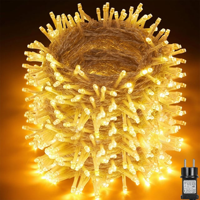 Deuba Catena Luminosa LED 7m 100 Luci Blu - Timer 8 Modalità - Interno/Esterno - 4