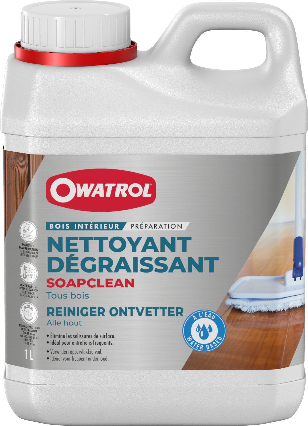 Owatrol SOAPCLEAN środek odtłuszczający do czyszczenia tarasów, okładzin i parkietów, koncentrat 1L