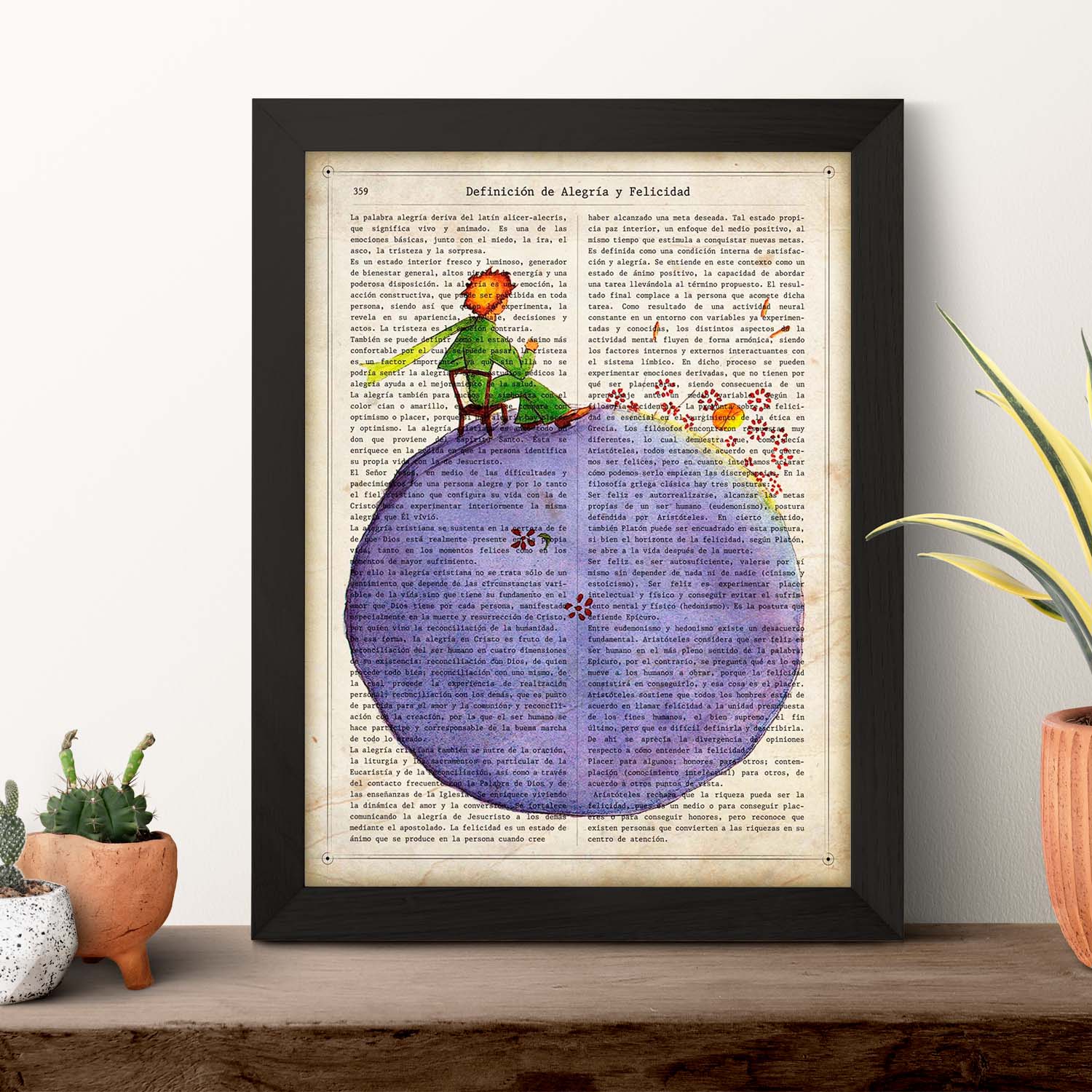 Prince Poster Pour Les Petits Enfants. Lame De Prince Assise Sur Une Chaise Avec Des Définitions. A4 Sans Cadre - 2