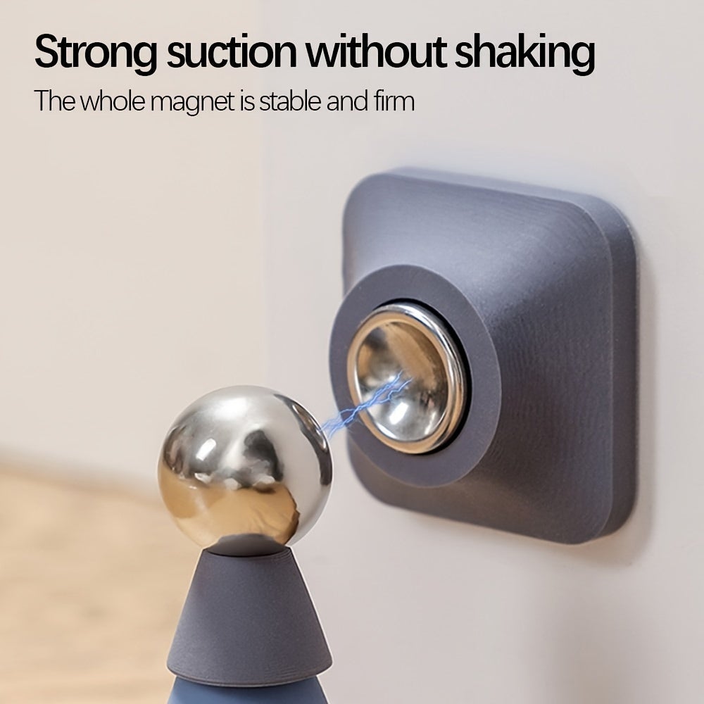 Butées de porte magnétiques, butoir de porte robuste en acier inoxydable, Bleu - 3