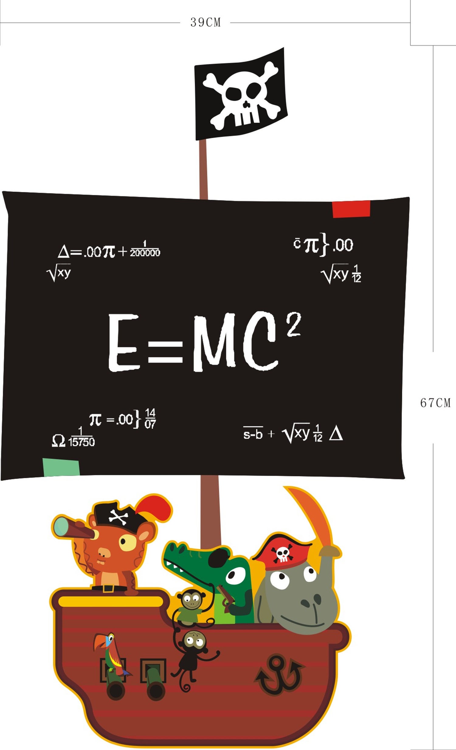 Pirate decalcomania della parete barca lavagna - Sticker adesivo - adesivi murali - - 4