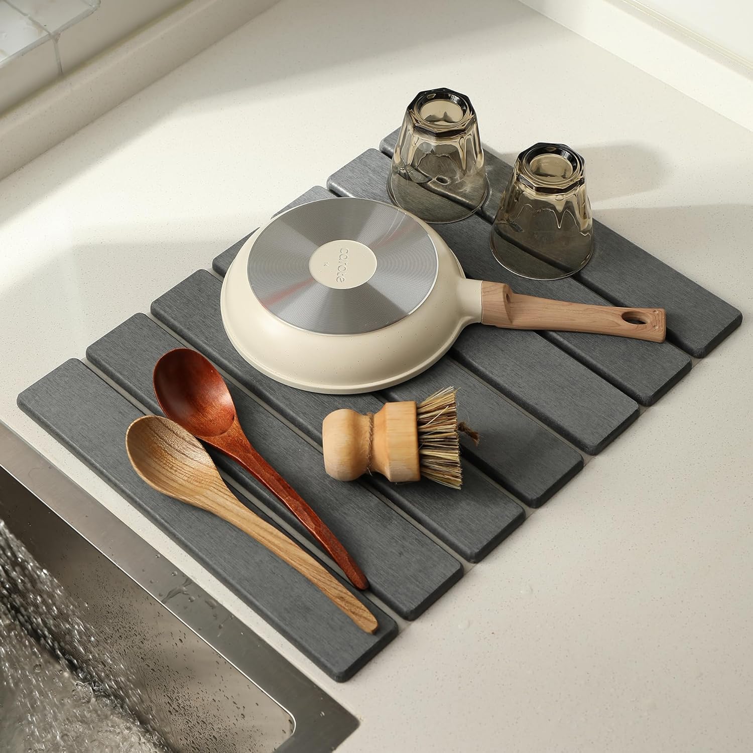 Mata Ociekowa do Naczyń Diatomitowa, Mata Ociekowa Antypoślizgowa, Mata Absorbująca Wodę do Kuchni, Mata do Suszenia Naczyń Absorbująca