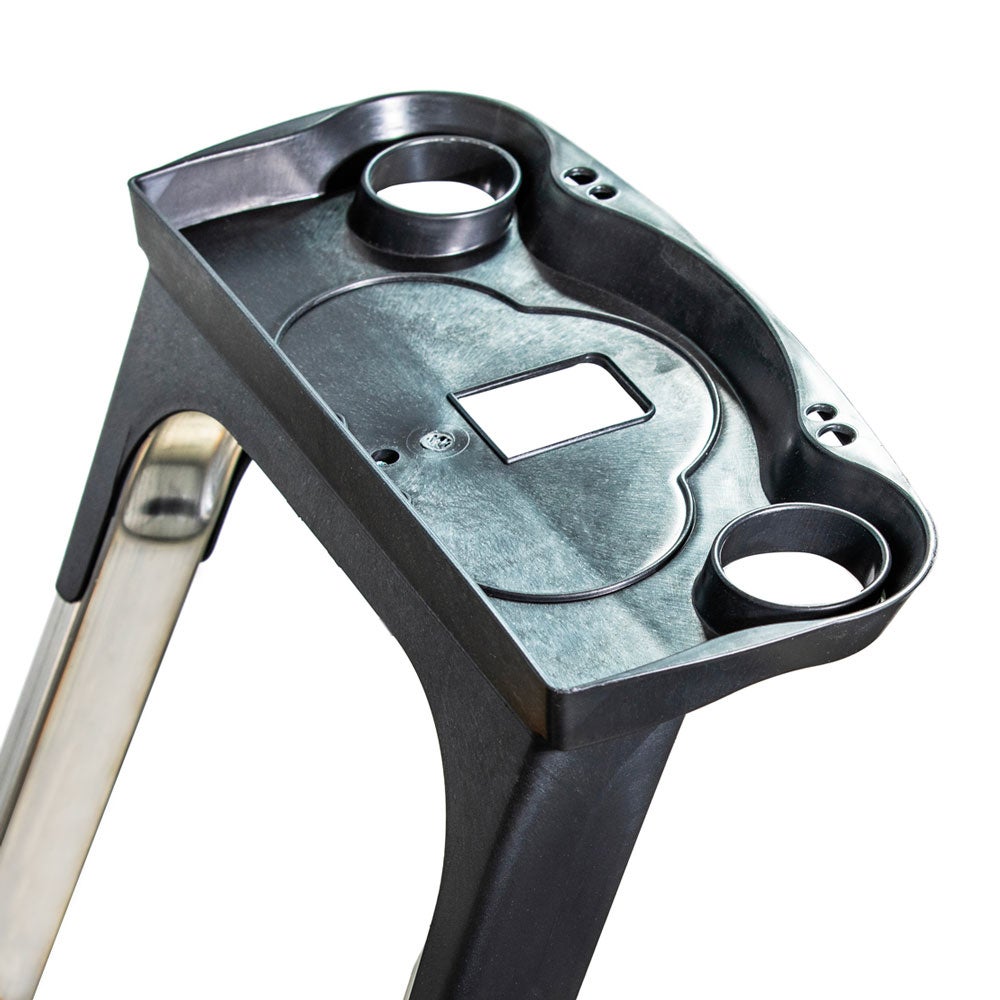 HOSTRÖM Escabeau 6 marches DURAMP sécurisé avec rampes, tablette porte-outils, marchepied pliable aluminium, hauteur plateforme 119cm, garantie 5 ans - 4