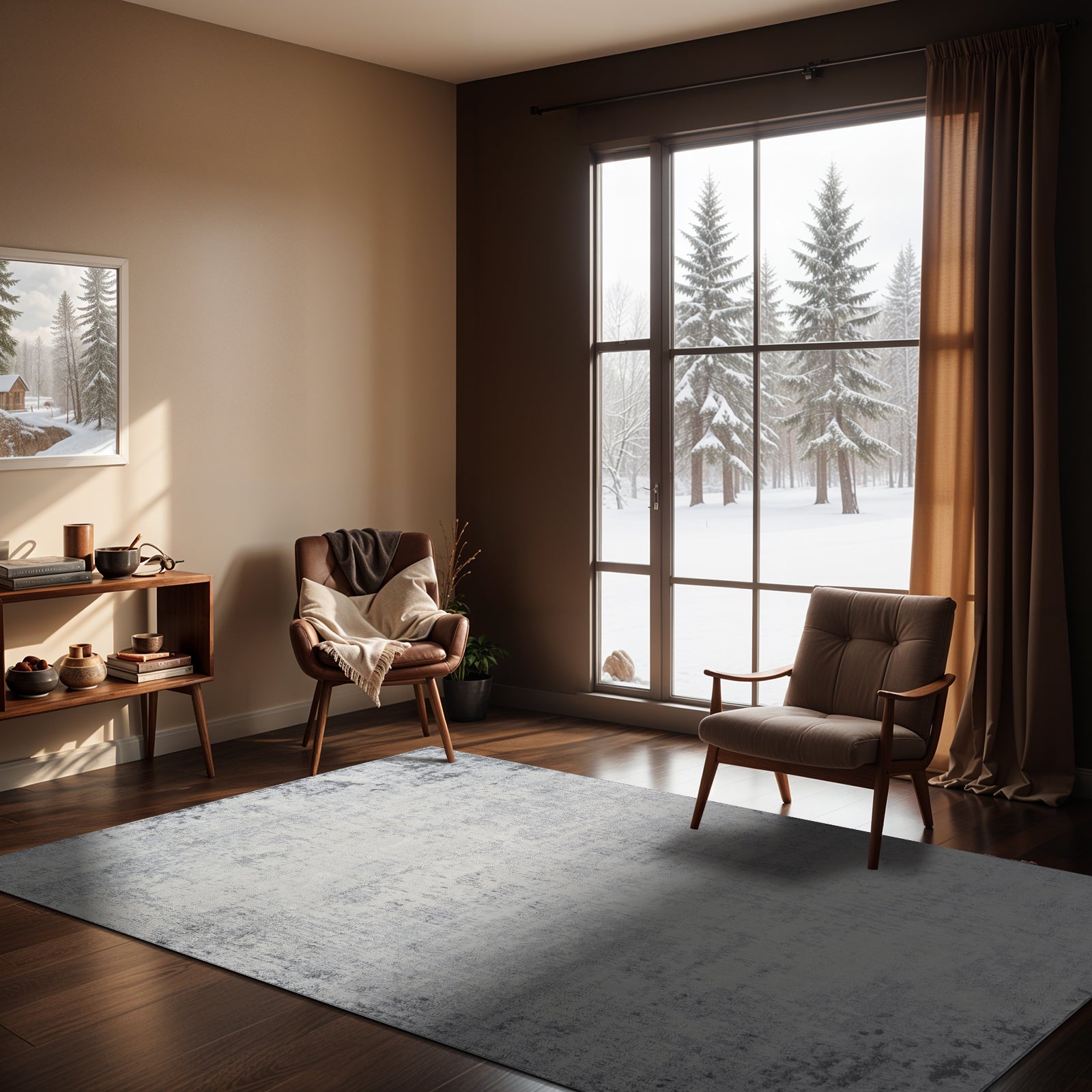 LIVABLISS Tappeto Astratto Moderno Bianco/Grigio 200x275 cm Alix - 8