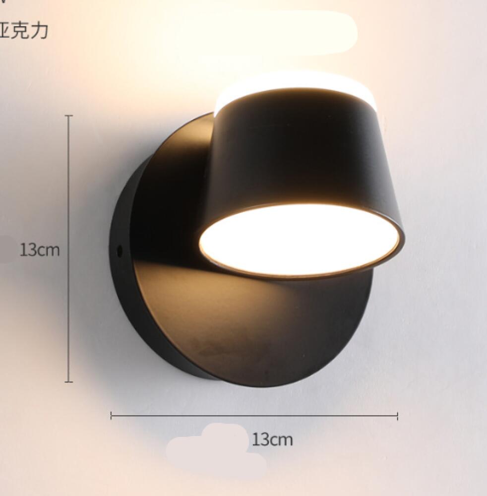 Noire Applique Murale Interieur 8W Appliques Murales LED Avec Angle de Faisceau 3000K Blanc Chaud Lampe Murale Etanche IP65 Applique LED pour Salon Ch - 2