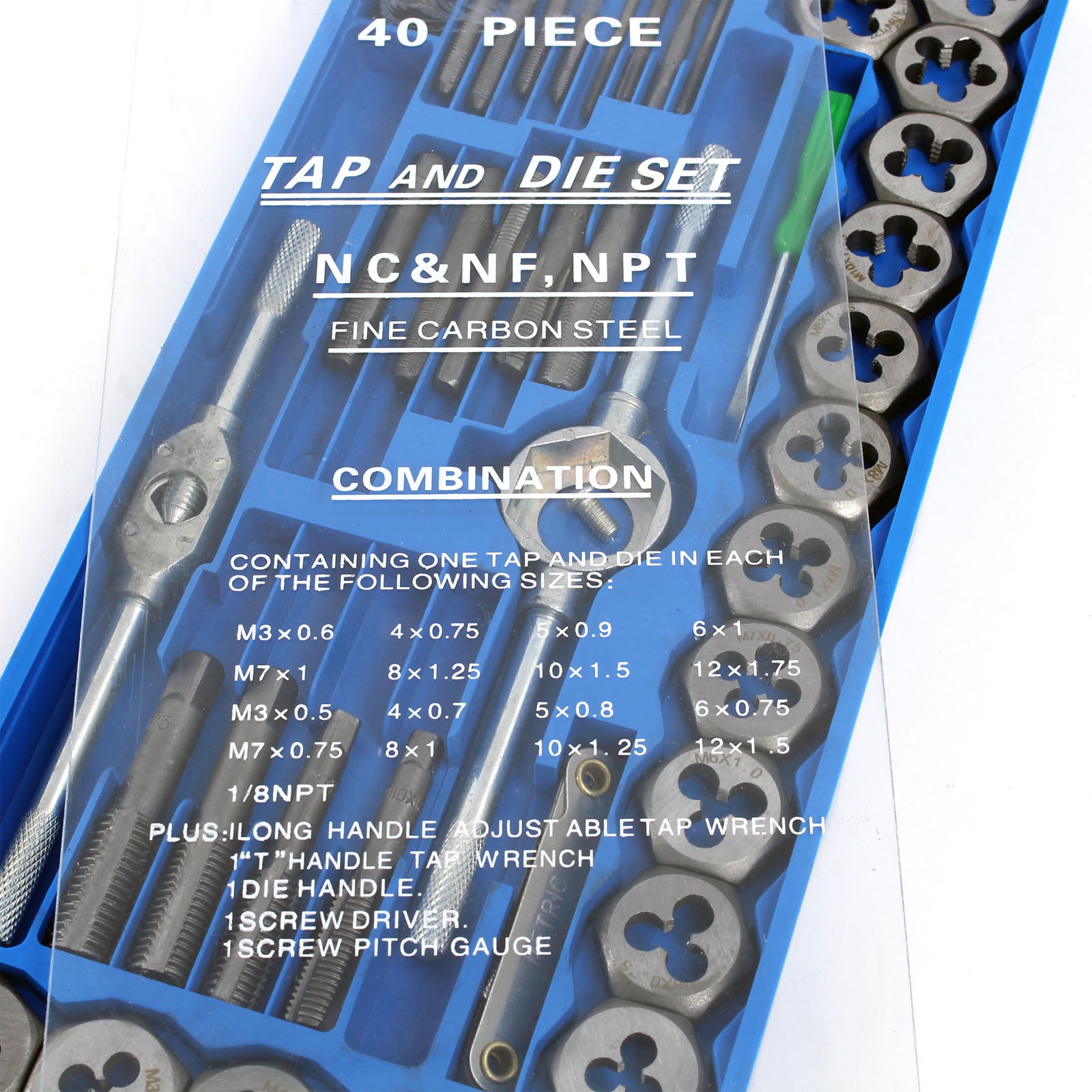 XPOtool Jeu de Tarauds de 40 pcs. - M3-M12 et 1/8