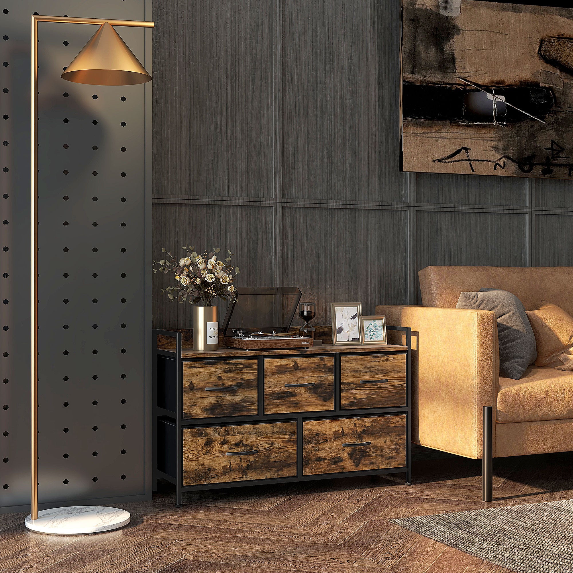 Casiers HOMCOM de rangement : couleur marron, cadre en acier, parfait ...