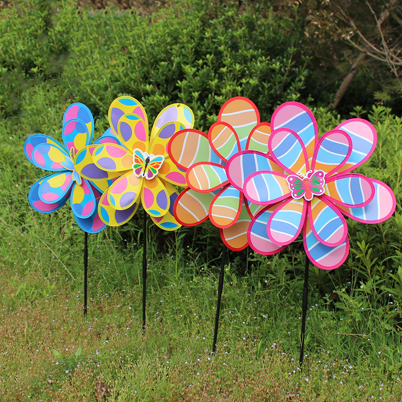 Wiatrak odstraszający ptaki ogrodowe, 4 sztuki, wiatrak odstraszający gołębie ogrodowe, wiatrak dla dzieci, odpowiedni na taras