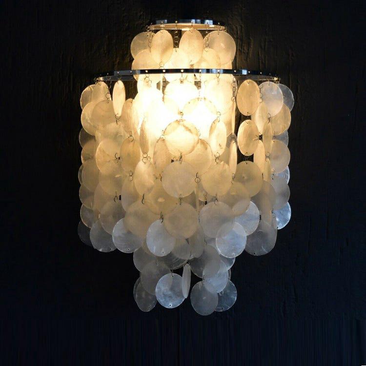 Applique lampada da parete per interni vetro trasparente in ottone lucido – Marcos Roma