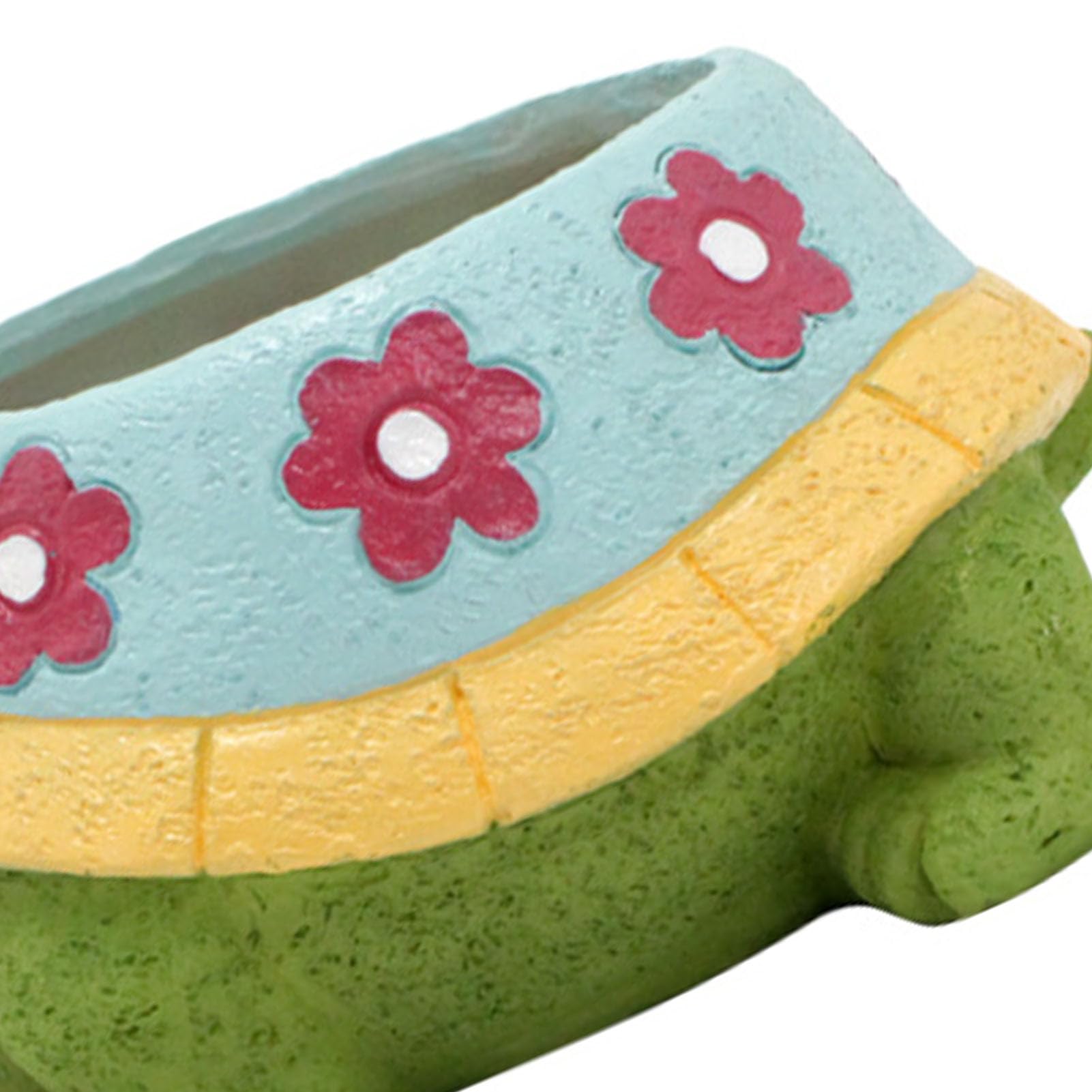 Pot de fleurs décoratif en forme de tortue, mignon, animal, paysage, pot de fleurs en résine, pot succulent pour décoration de jardin, patio extérieur - 7