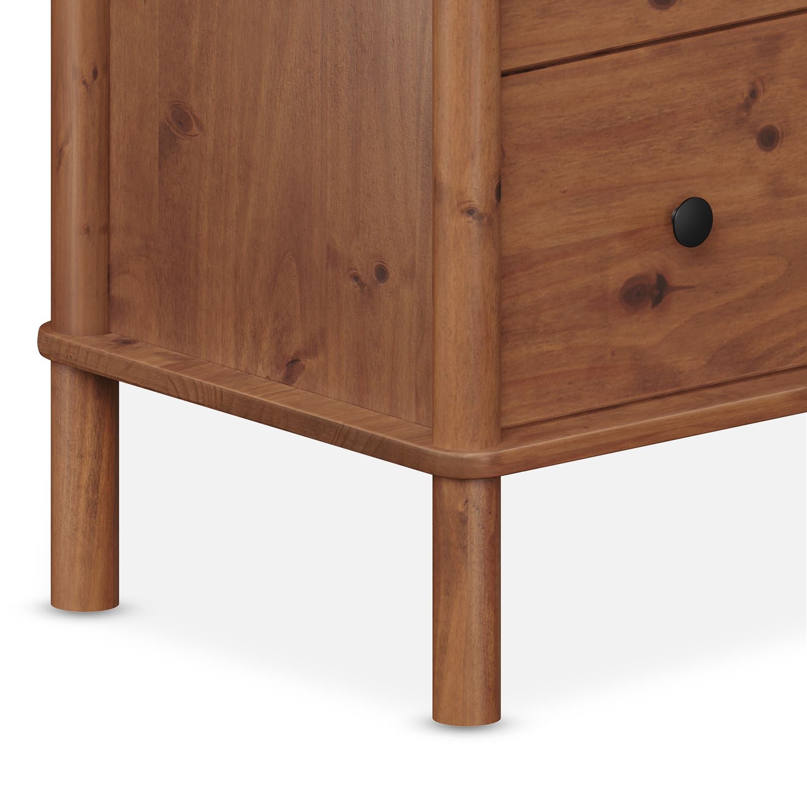 Commode APOANA L 132 cm 6 tiroirs en bois massif - Coloris châtaignier - 6