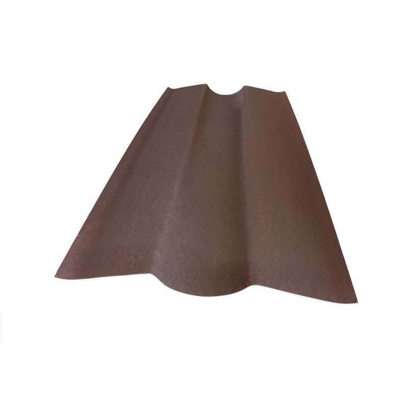 Faîtière bitumée pour toiture ondulée L 1 m / l 44 cm - Rouge, Ep. 0.1cm - 2