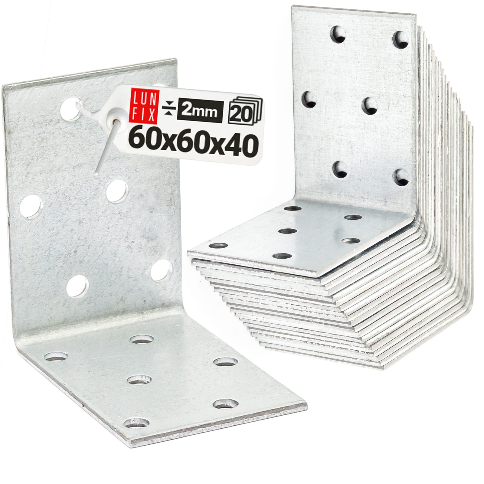 Kątownik montażowy 60x60x40x2 20szt.