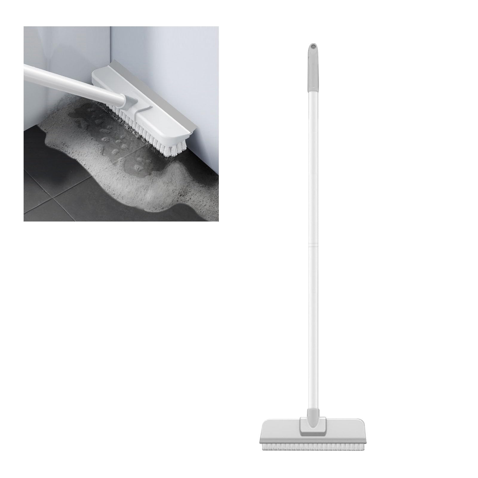 Brosse à récurer le sol, poils durs, brosse de nettoyage multifonctionnelle, nettoyant pour salle de bain - 5
