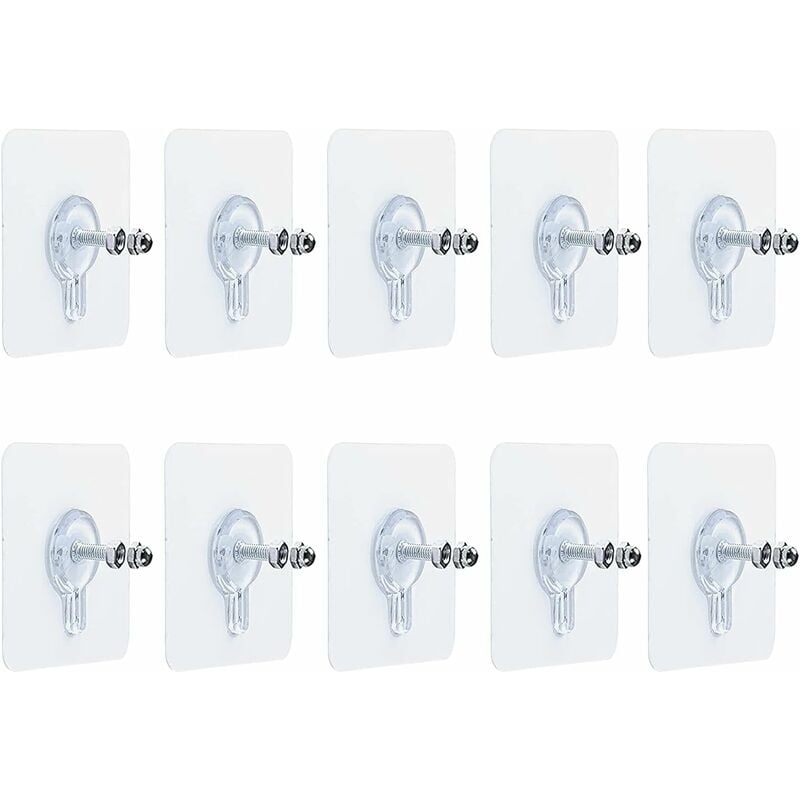 10 sztuk 6*6 CM samoprzylepne śruby ścienne samoprzylepne wiszące gwoździe samoprzylepne śruby ścienne haki do montażu na ścianie do kuchni łazienki