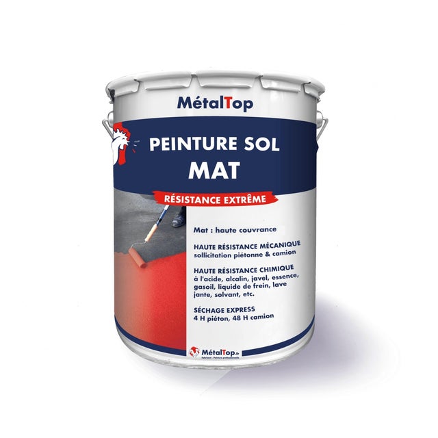 Peinture Sol Mat - Jaune miel - RAL 1005 - 1 L - Métaltop