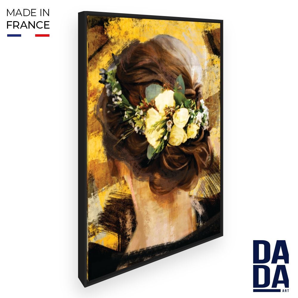 Tableau Déco Toile Fleurs élégantes 50x70cm - Impression Sur Toile, Thème Botanique, Rose Multicolore