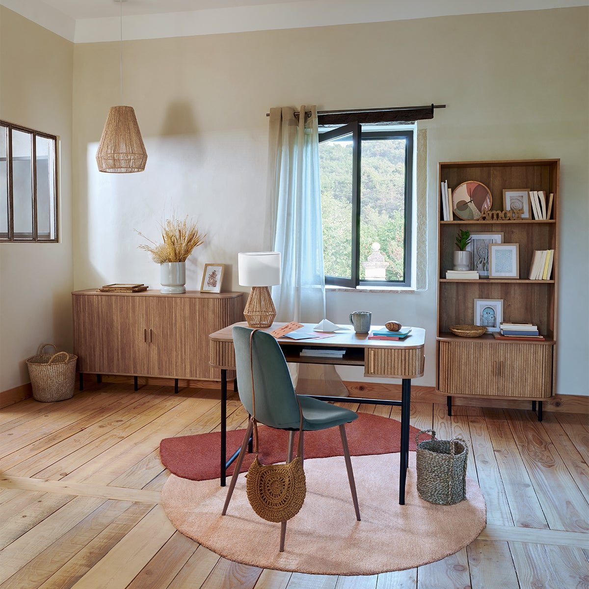 Bibliothèque pour Séjour en MDF Beige H. 179.5 x l. 40.0 x P. 40.0 cm - 8