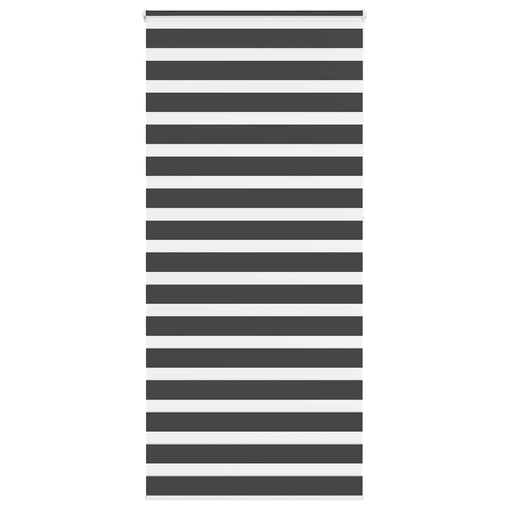 Roleta zebra, czarna, szerokość tkaniny 90,9 cm, poliester vidaXL