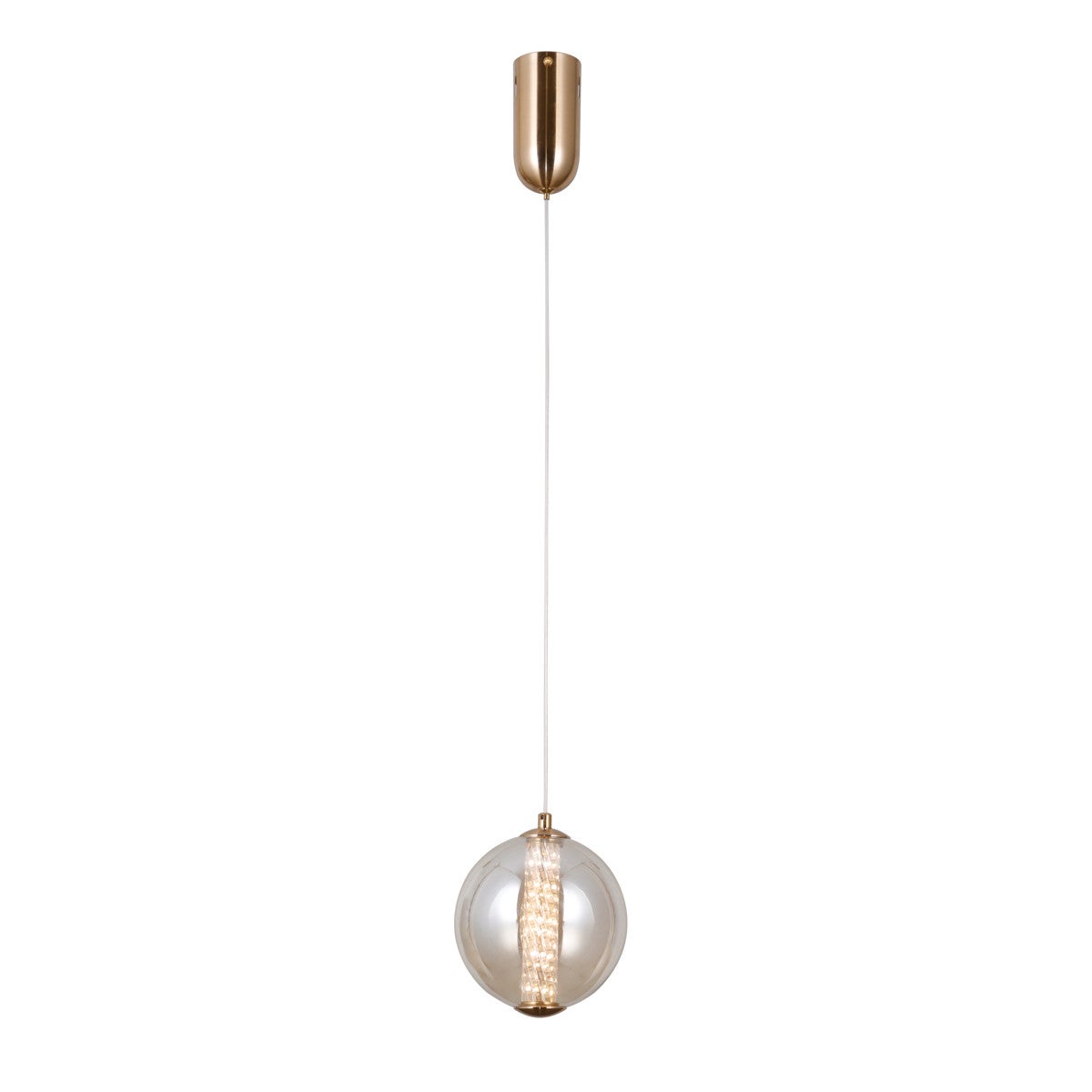 Lampa wisząca BUTERO LED 6W Ciepła biel 550lm złoto-bursztynowy wym: 120 x 15 x 15 cm Italux