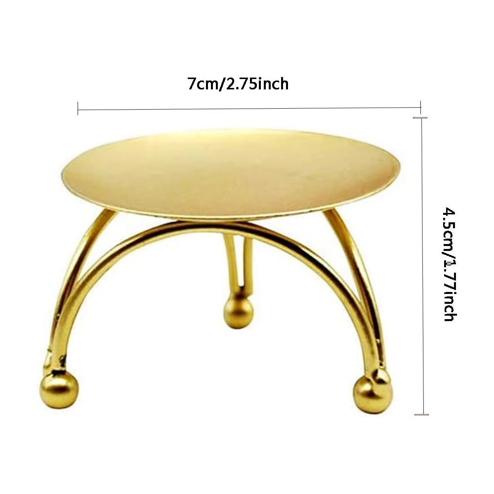 Set da 4/6 candelieri, colori oro/nero, per corone, tazze