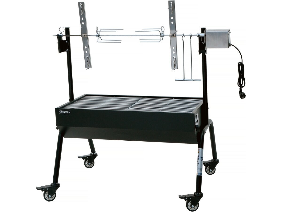 Grill węglowy / rożno elektryczne "Senator" - Czarny