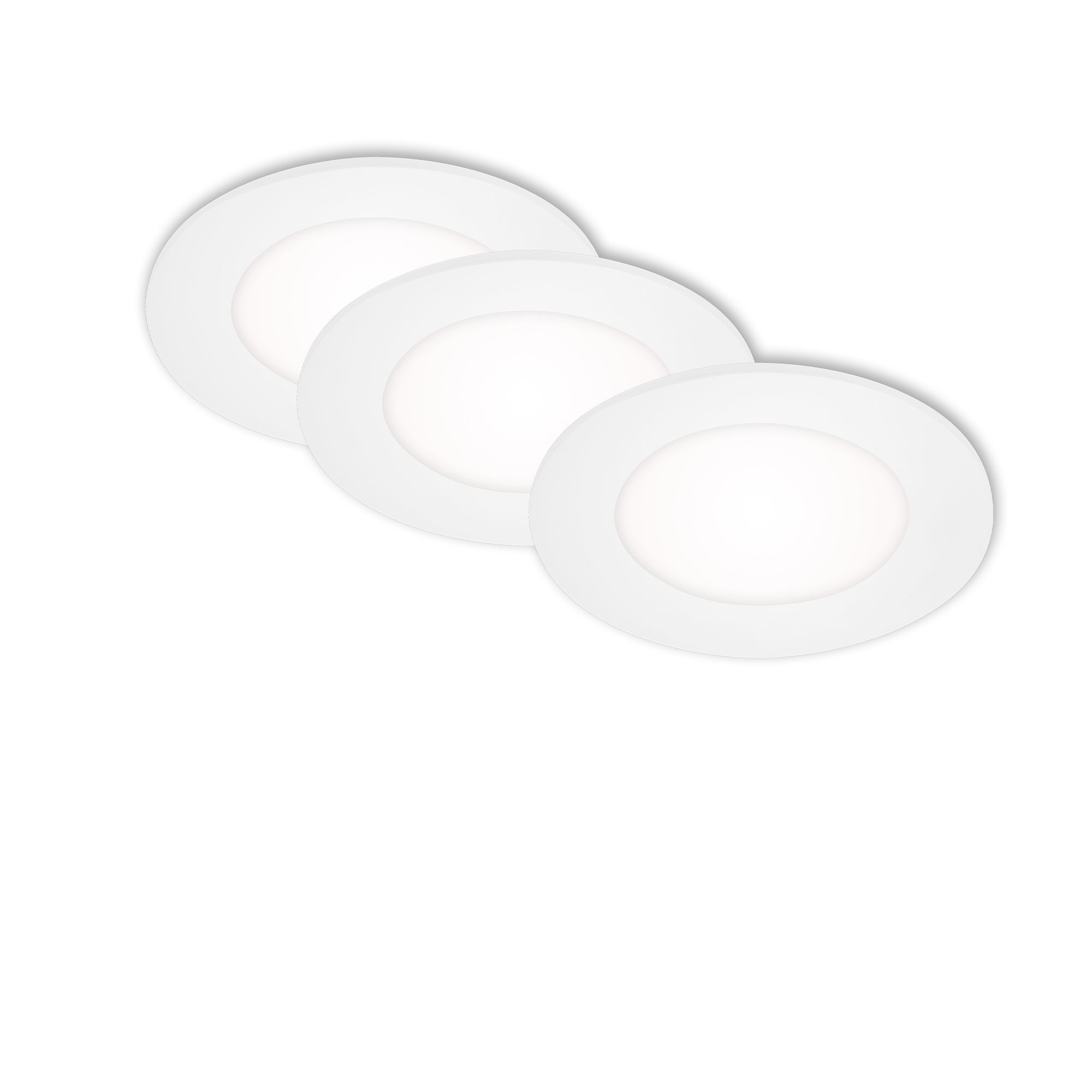 BRILONER Set 3 Faretti Da Incasso LED 5W - Alluminio, IP44 Adatti Per Bagno, 400 Lumen, Collegamento Diretto 230V