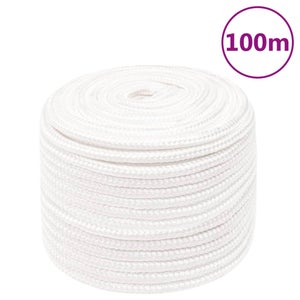 Corde Bateau Polypropylène 12 Mm X 100 M | Noire, Résistante 930 Kg, Pour Amarre, Camping, Pêche, Voile, Facile à Nouer