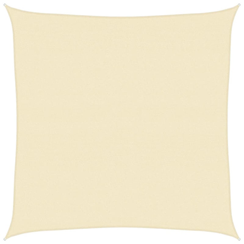 Żagiel przeciwsłoneczny 160 g/m² Kremowy 4x4 m HDPE do ogrodu, tarasu i balkonu