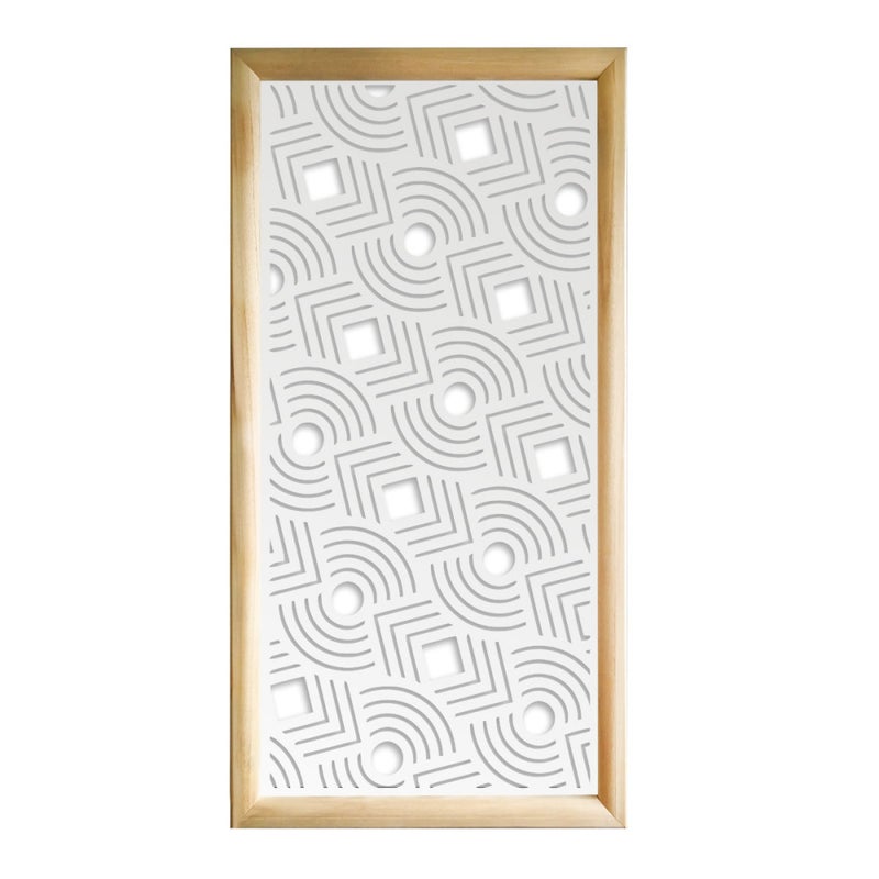 AIM - Prostokątne moduły dekoracyjne z drewna i PVC - Rozmiar 73x148 cm - Grubość 64 mm - Kolor wewnętrzny BIAŁY