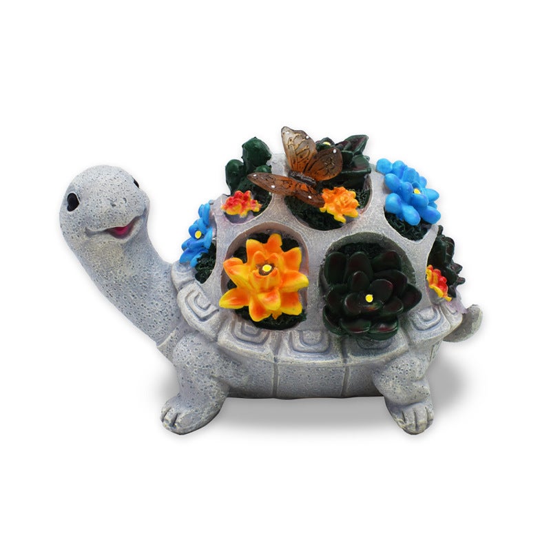 Pot de fleurs en résine en forme de tortue, décoration grimpante pour