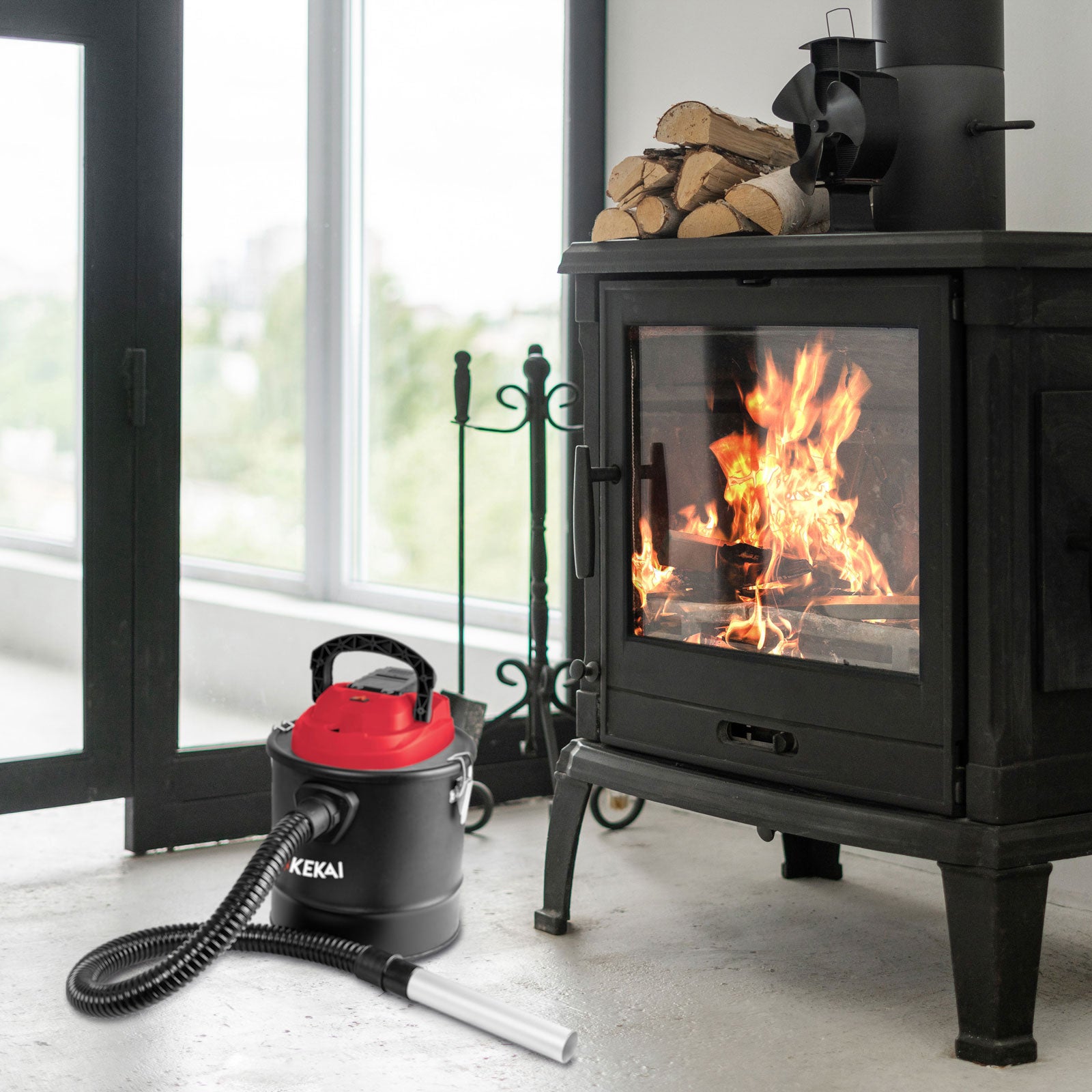 Aspirateur | Souffleur à Cendres à Batterie 12 Litres Kekai Graciano Filtre HEPA Lavable - 2