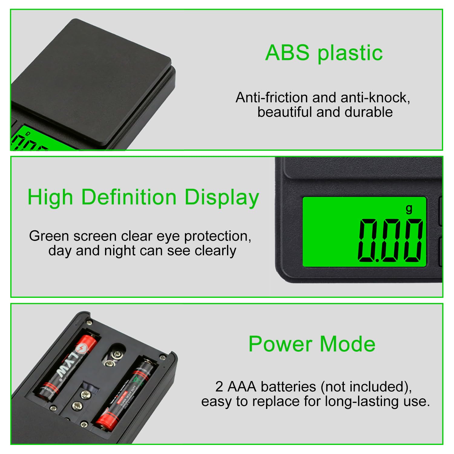 Balances de Cuisine Precision,0.01g-1000g,Balance De Cuisine NuméRiques,Balance à Bijoux Portable,Mini Balance de Precision avec Affichage Led et - 4