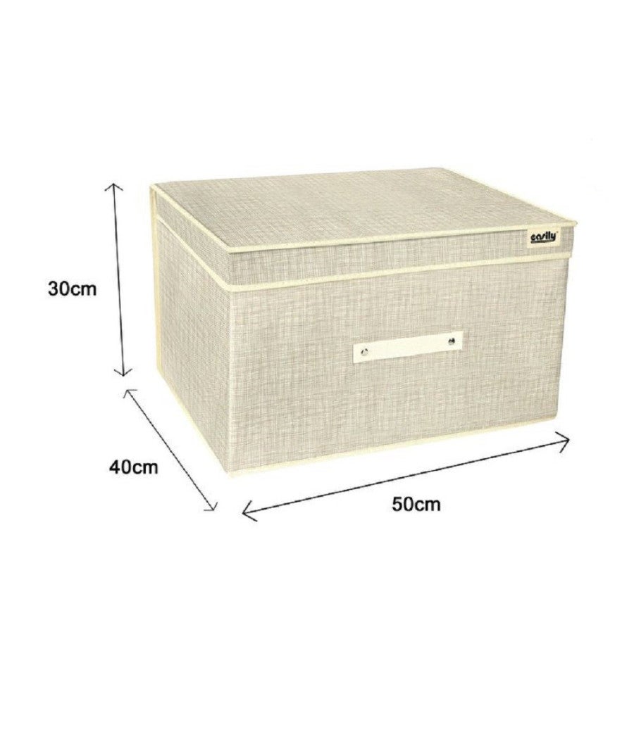 Trade Shop - Box Scatola Salvaspazio Portatutto Contenitore Organizer 50 X 40 X 30 Cm 69695 - - 3