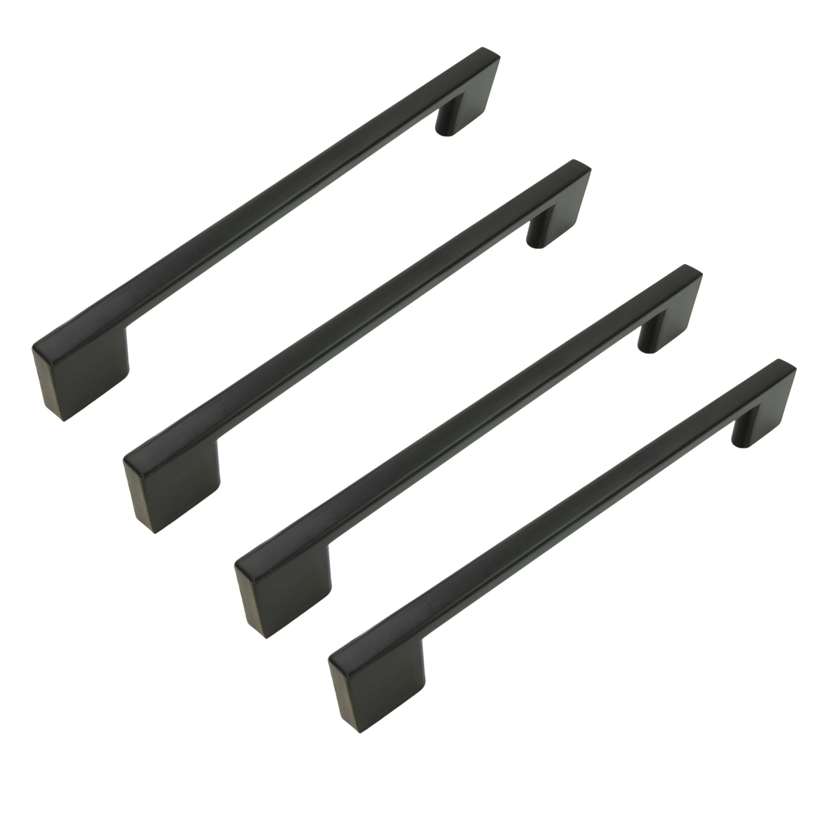 4 x Uchwyt meblowy czarny 160 mm metalowy